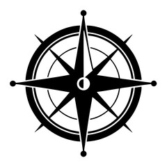Compass Vector Silhouettes & SVG Icon,  Compass Icon Vector