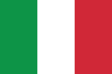 Italy flag with appropriate size dimensions 