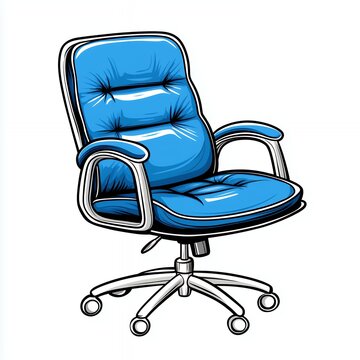 recommend clip art: Blue Pixel Art Office Chair Illustration