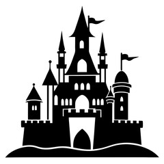 Fototapeta premium Castle Vector Silhouettes & SVG Icon, Castle Vector Icon