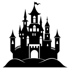 Fototapeta premium Castle Vector Silhouettes & SVG Icon, Castle Vector Icon