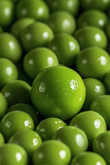 Green Spheres: A collection of glossy, vibrant green spheres, creating a uniform and eye-catching pattern.