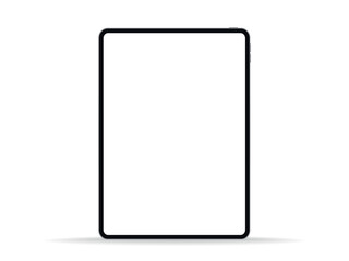 Modern tablet mockup front view, tablet mockup isolated on white background. For UI UX application and website presentation. Vector illustration