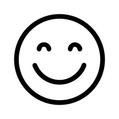 Fototapeta premium Smiley face icon for happiness and positivity 