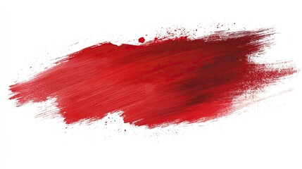 Red brushstroke on a white or transparent background (PNG format). -