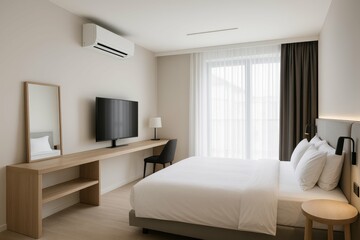 Modern Hotel Room Design with Simple Aesthetic and Cozy Feel