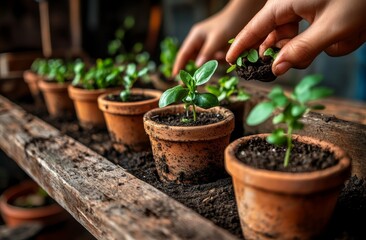 Young hands of children collectively plant a small tree in the dark soil, symbolizing the global idea of salvation
