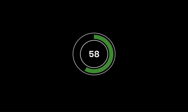 Abstract beautiful loading circle Progress Bar animation 4k video on black background