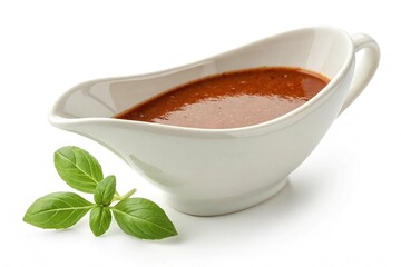 Empty Sauce Bowl Isolated on White Background