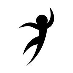 Swoosh People Logo Vector Template isolated on white background.