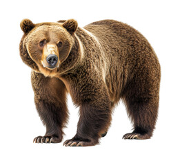 Majestic grizzly bear in natural habitat wildlife isolated on transparent background png