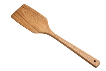 Spatula wooden kitchen utensils on transparent background 