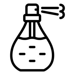 Perfume spray bottle line icon, mother day concept. Vector graphics. Sprayer, cosmetics sign on white background, style mobile or design.