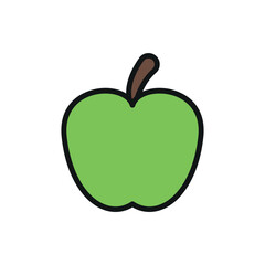 Apple fruit icon symbolizes health, nutrition, freshness, and wellness in food and lifestyle themes