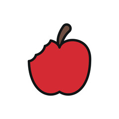 Apple fruit icon symbolizes health, nutrition, freshness, and wellness in food and lifestyle themes