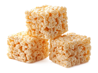 A Rice Krispies Treats isolate on pure white background perfect for dicut