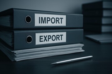 Professional Desk Organization with Import and Export Binders