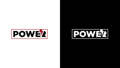 Power lightning. Icon logo design vector template