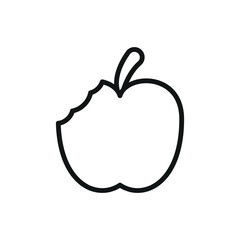 Apple fruit icon symbolizes health, nutrition, freshness, and wellness in food and lifestyle themes