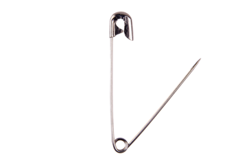 safety pin isolated on white