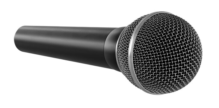 Isolated Dynamic Microphone With Black Plastic Handle