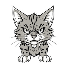 Fototapeta premium vector illustration of a cat