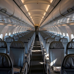 Naklejka premium interior of an airplane