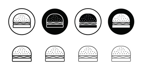 Obraz premium Burger icon logo set vector
