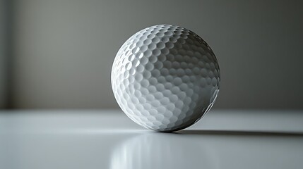 White golf ball close-up