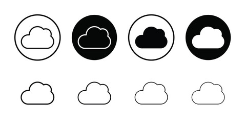 Cloud icon logo set vector