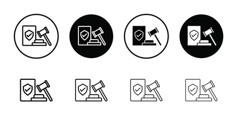 Code of conduct icon logo set vector