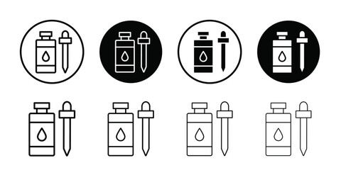 Essential oils icon logo set vector