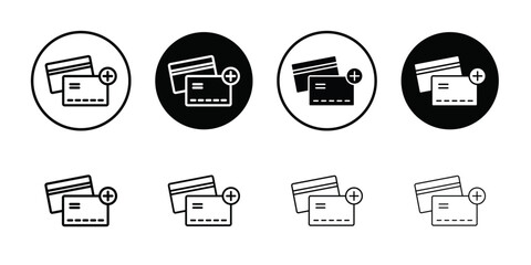 Insurance card icon logo set vector