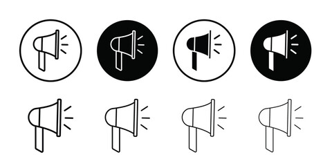 Megaphone icon logo set vector