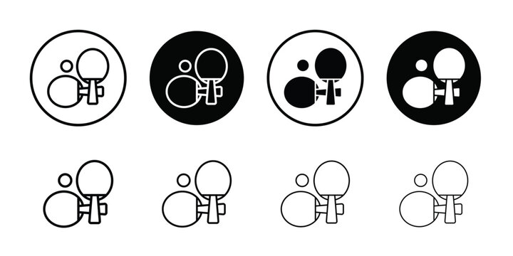 Ping pong icon logo set vector