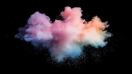 Fototapeta premium Abstract explosion of colorful powder