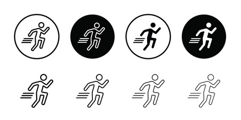 Running icon logo set vector