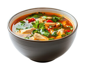 Delicious spicy chicken soup recipe kitchen food cozy isolated on transparent background png