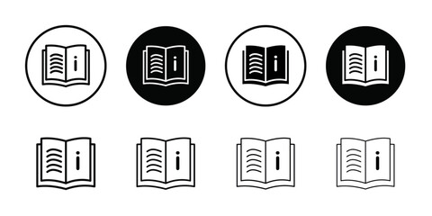 User guide icon logo set vector