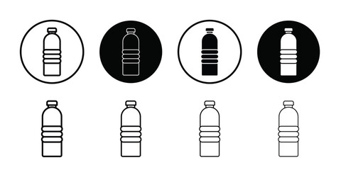 Water bottle icon logo set vector