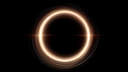 A glowing circle on a black background
