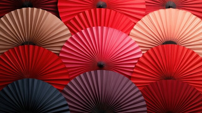 Paper umbrellas, various colors