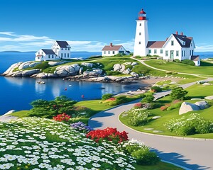 Coastal Lighthouse Landscape