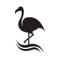 Flamingo logo ilustration vector