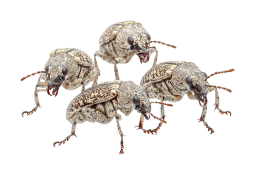 Weevil behavior insights from laboratory observations in entomology isolated on transparent background png