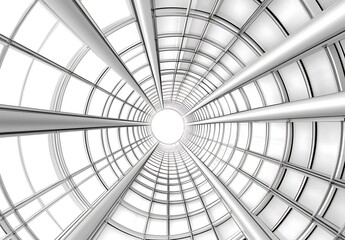 Abstract Grayscale Spiral Structure with Bright Center