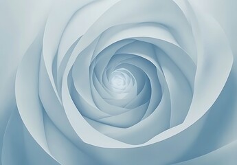 Abstract Light Blue Swirling Rose Vortex Pattern