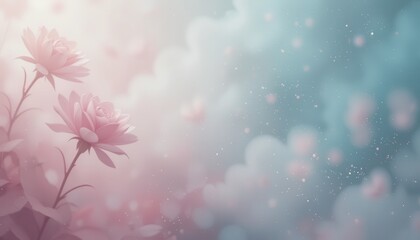 Fototapeta premium Serene lotus flowers in soft pastel colors nature digital art tranquil ambiance close-up view beauty