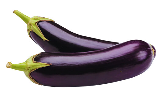 eggplants isolated on white background