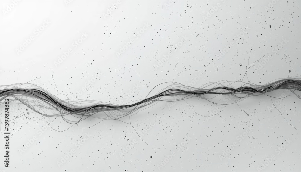 Poster fluid motion abstract lines digital space visual art minimalist environment close-up view conceptual
